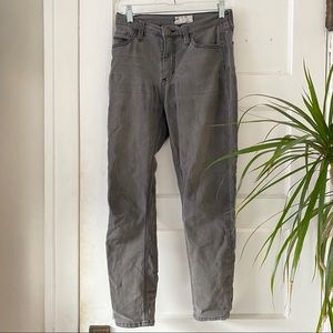 Free People Gray High Rise Skinny Jeans